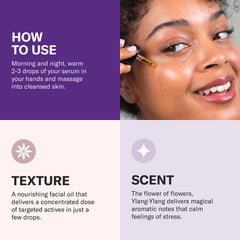 Odacité serum drop application demonstrating targeted nourishment.