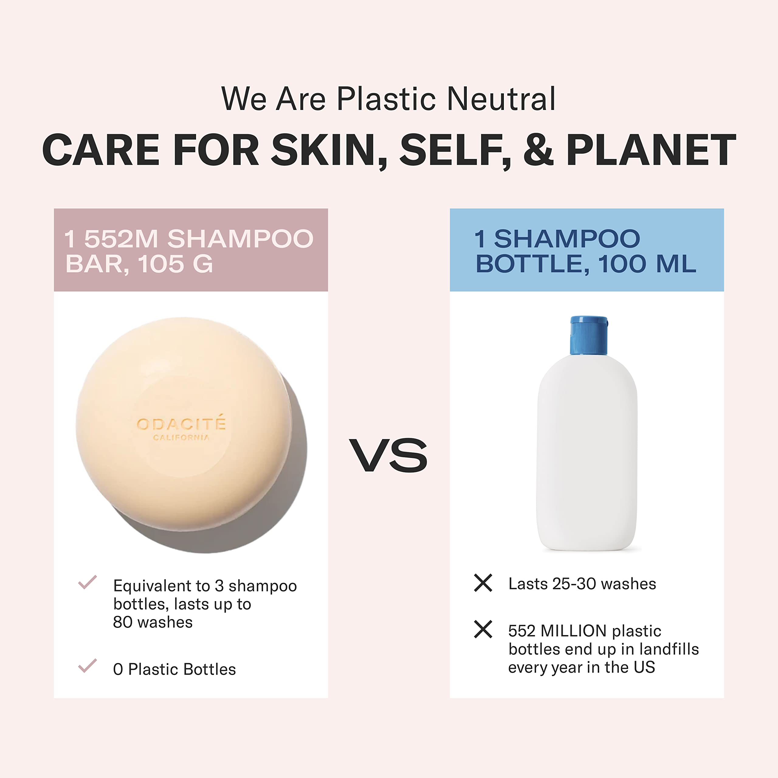 Odacité shampoo bar in travel-compact form for on-the-go use