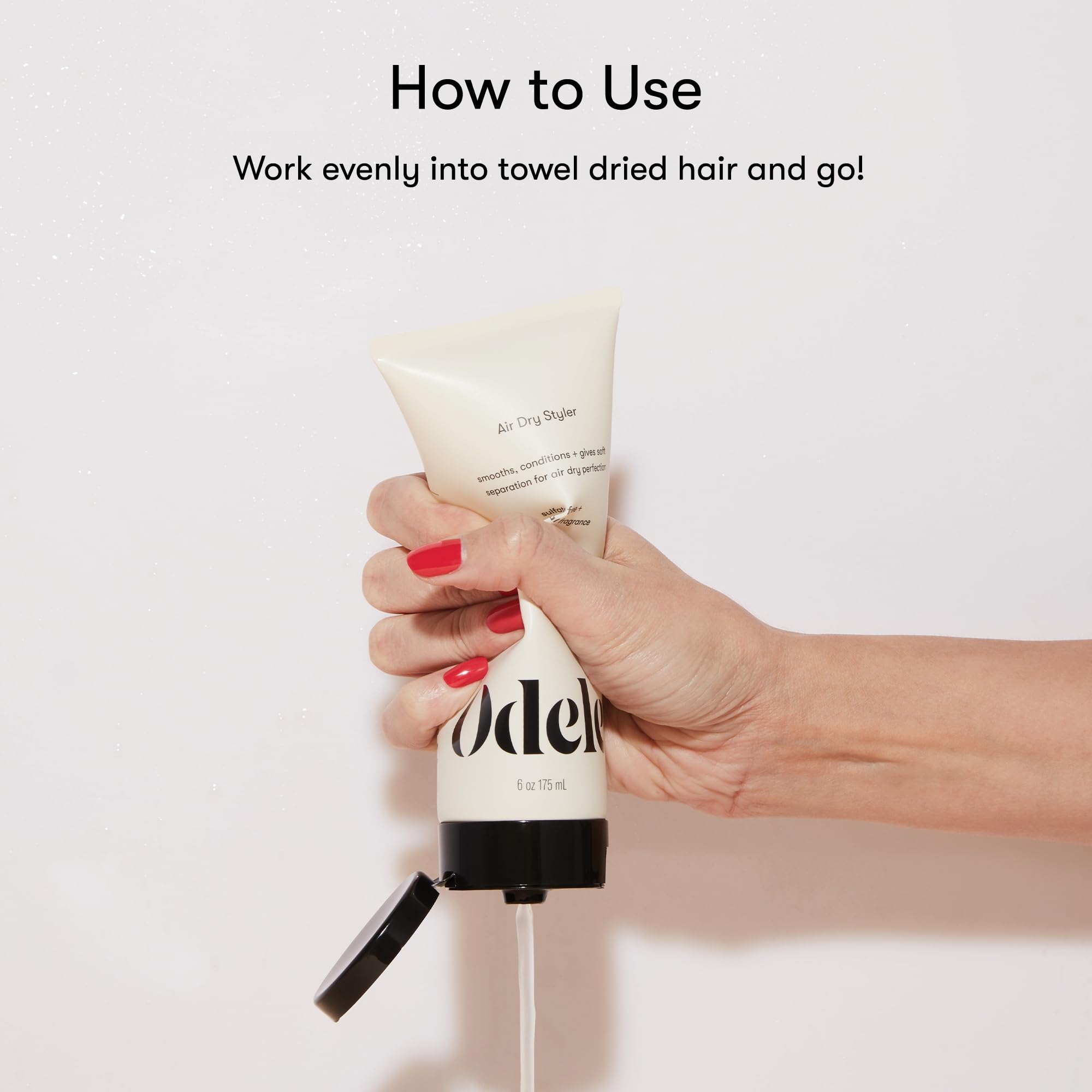 Odele Air Dry Styler soft curls look defined with non-heavy feel.