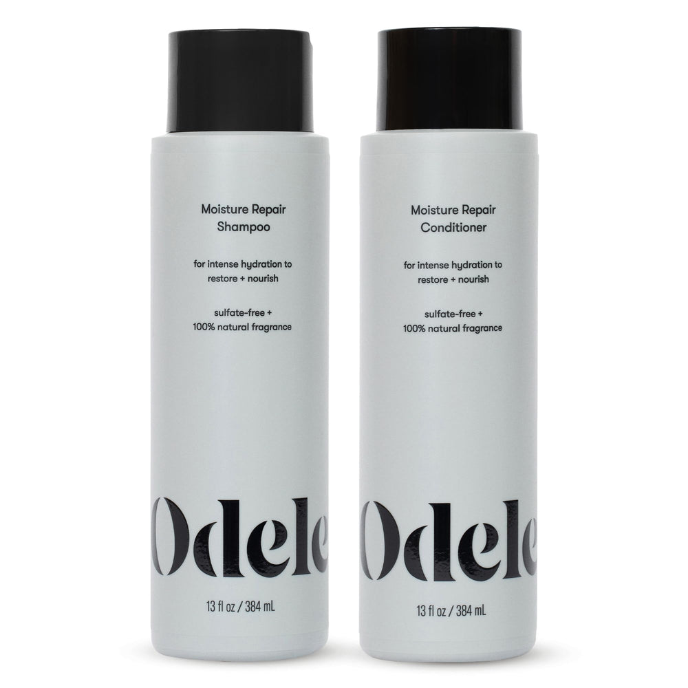 Odele Moisture Repair shampoo bottle delivers deep hydration for dry hair