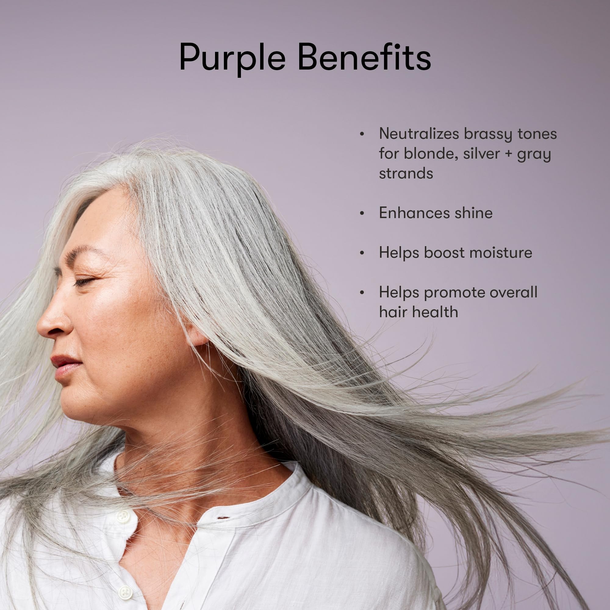Odele Purple Conditioner texture close-up highlights silky slip and manageability.