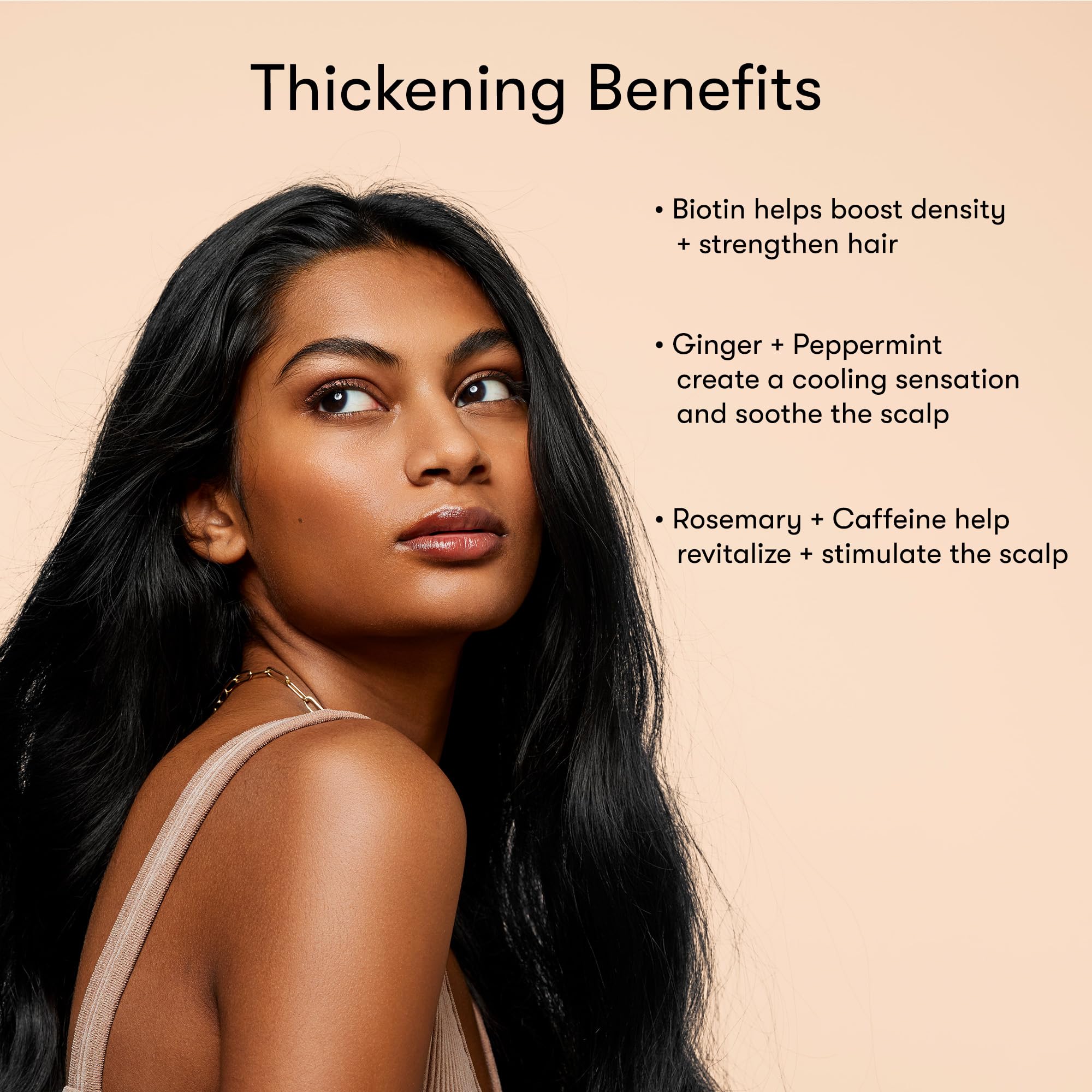 Odele thickening hair on fine straight-to-wavy shot suggests suitability for lightweight body