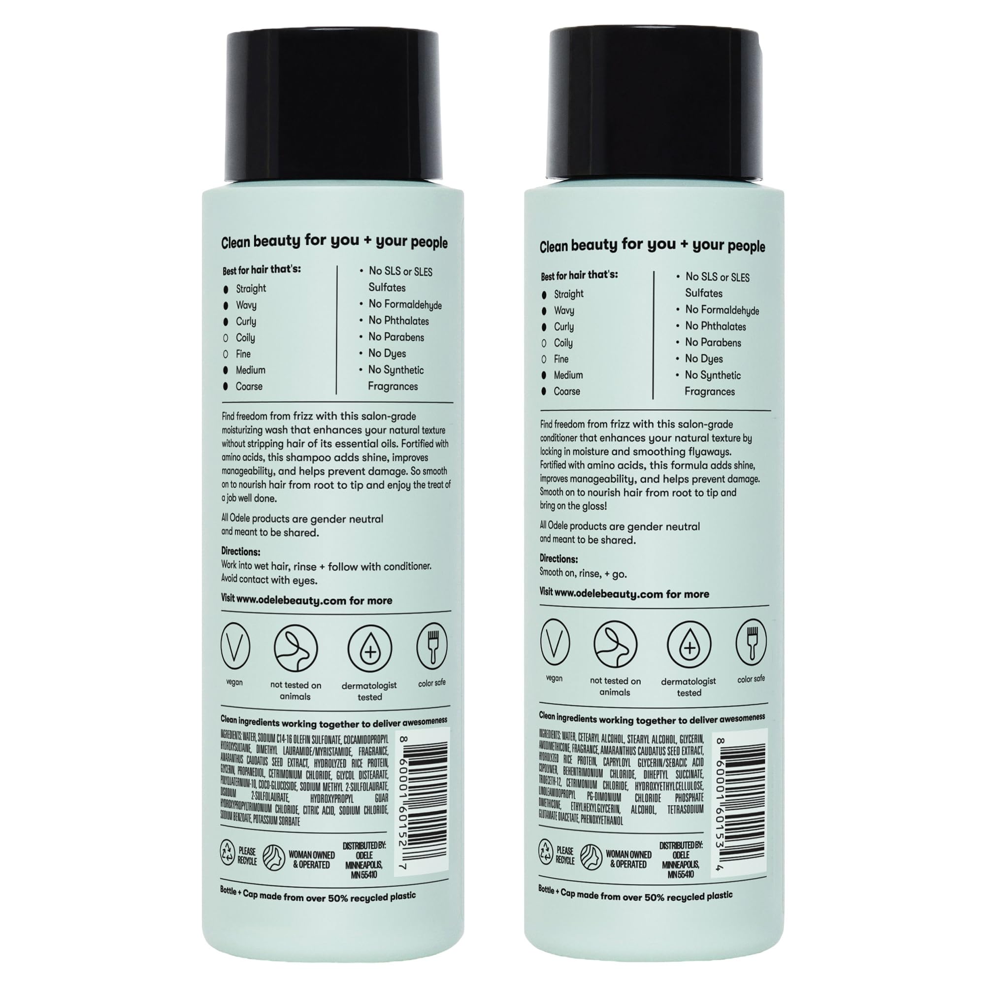 Odele two-pack packaging shot conveys value and convenience