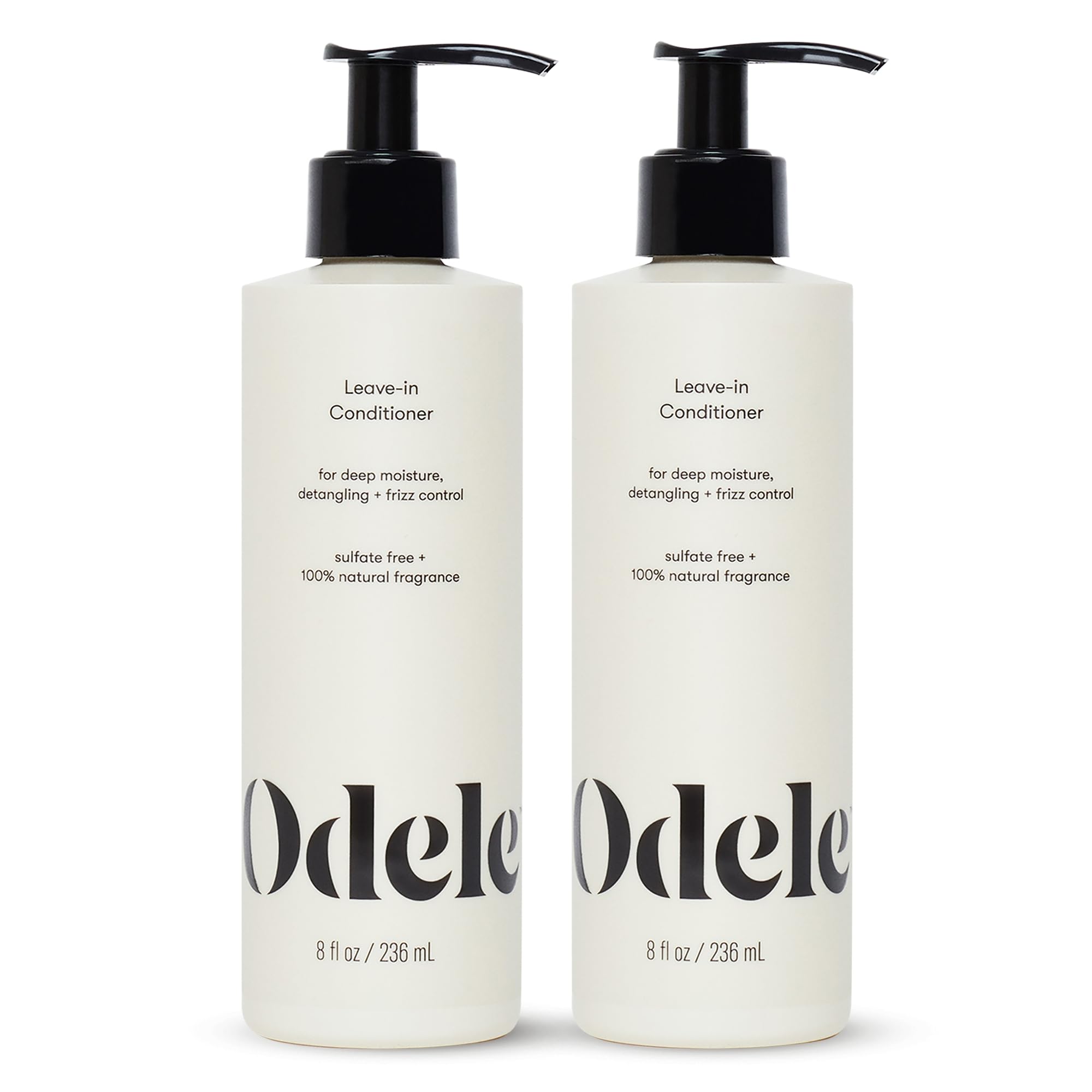 Odele vegan leave-in conditioner bottle front showing lightweight frizz control and shine