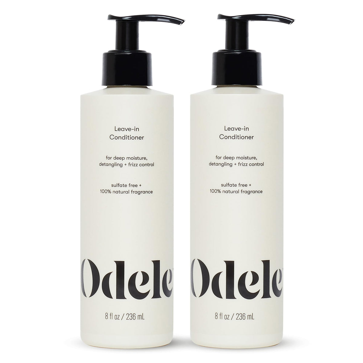 Odele vegan leave-in conditioner bottle front showing lightweight frizz control and shine