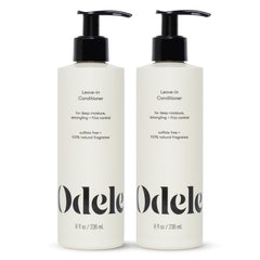 Odele vegan leave-in conditioner bottle front showing lightweight frizz control and shine