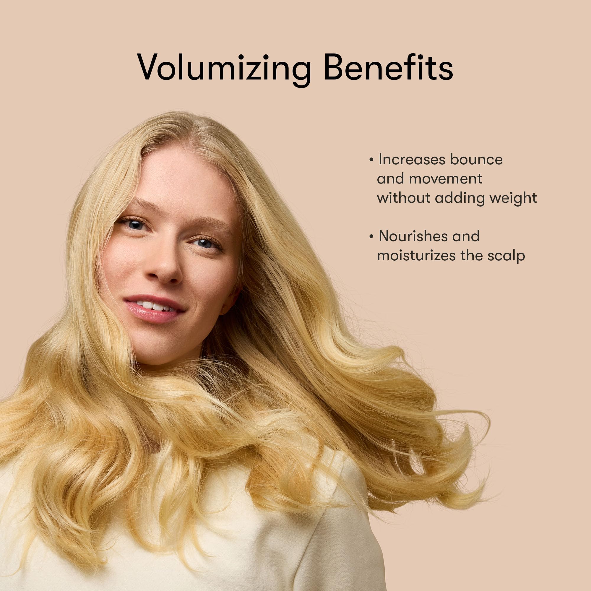 Odele Volumizing Conditioner rice protein closeup highlights strand strengthening.