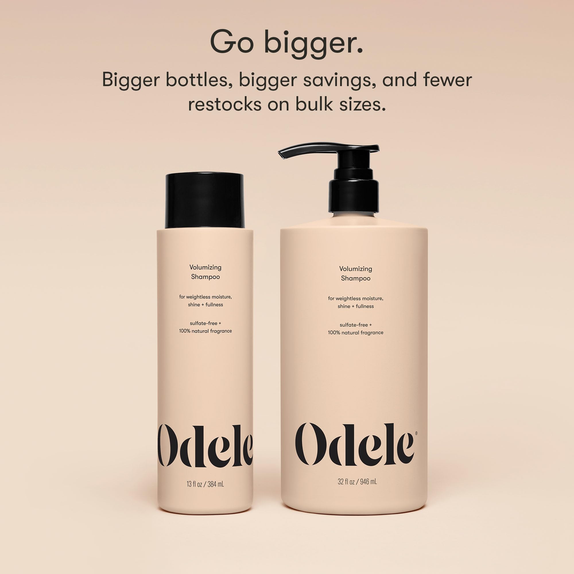 Close-up of rice protein on label highlighting nourishing ingredients in Odele Shampoo.