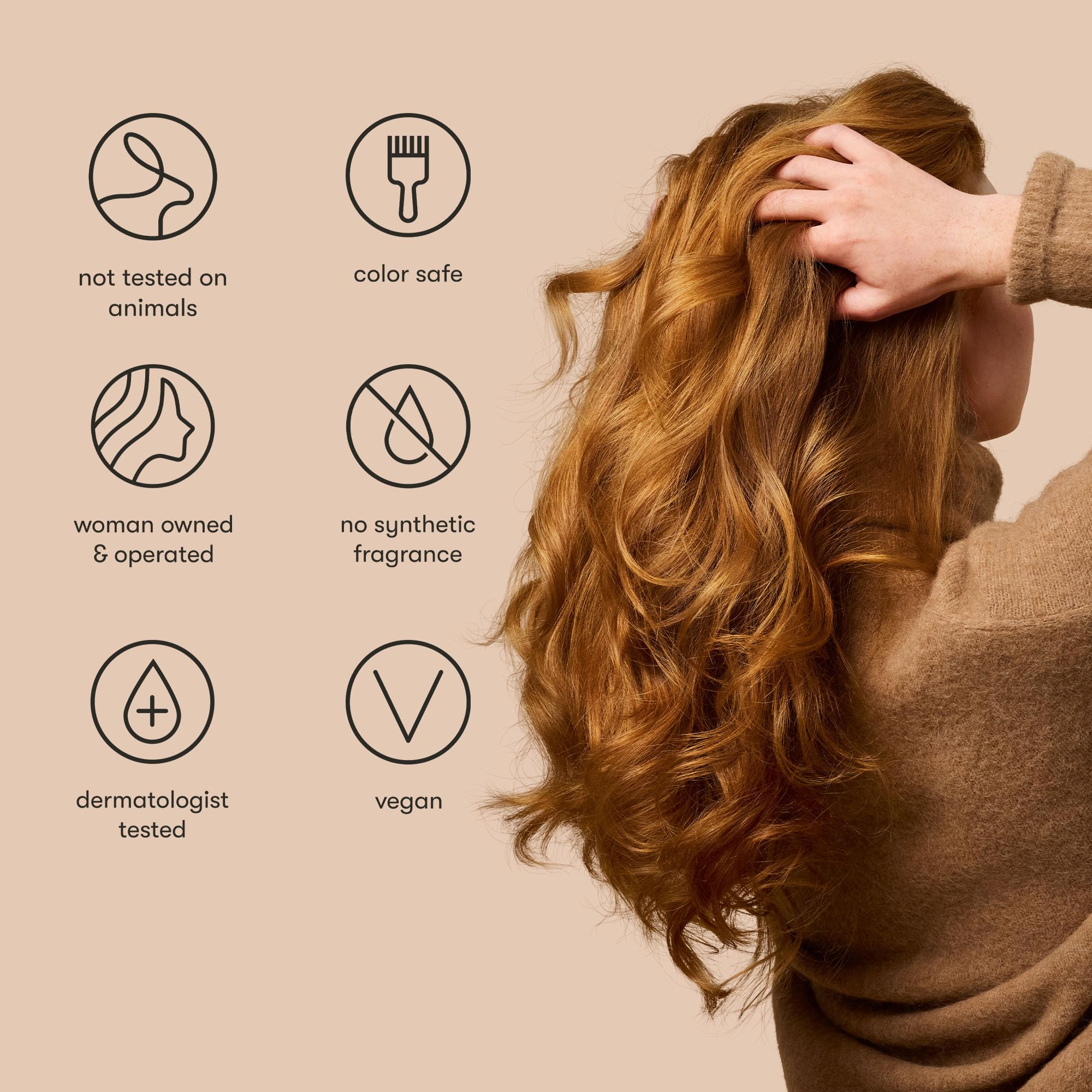 Wavy hair with added bounce following Odele Volumizing Shampoo use.