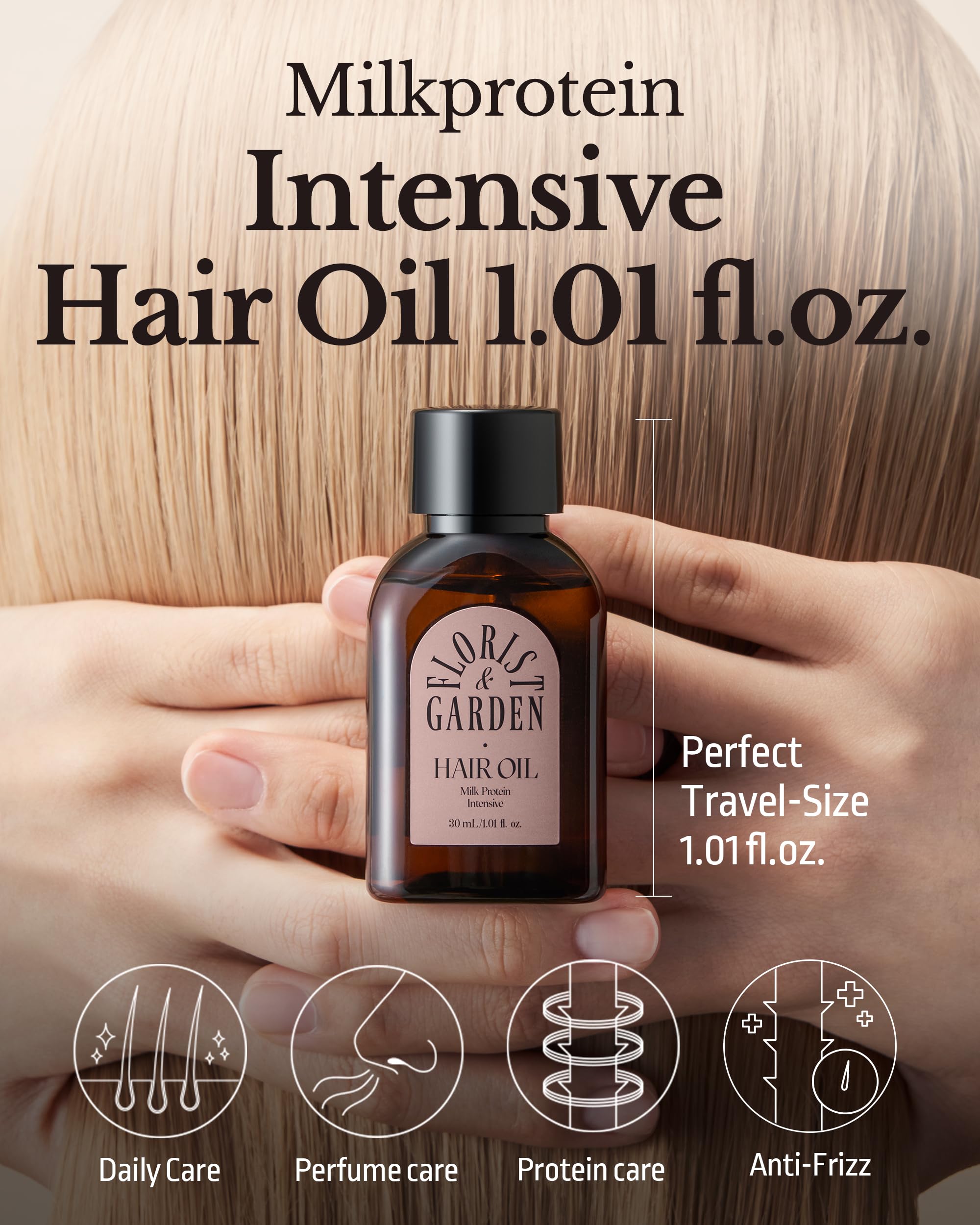 ODID Florist Garden bottle highlighting fragrant scent and daily frizz control