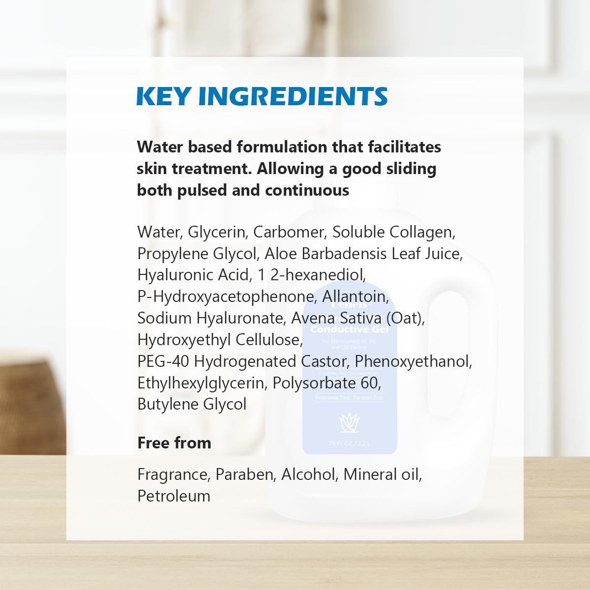 Oeneis aloe vera soothing gel applied to calm skin during use.