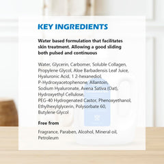 Oeneis aloe vera soothing gel applied to calm skin during use.