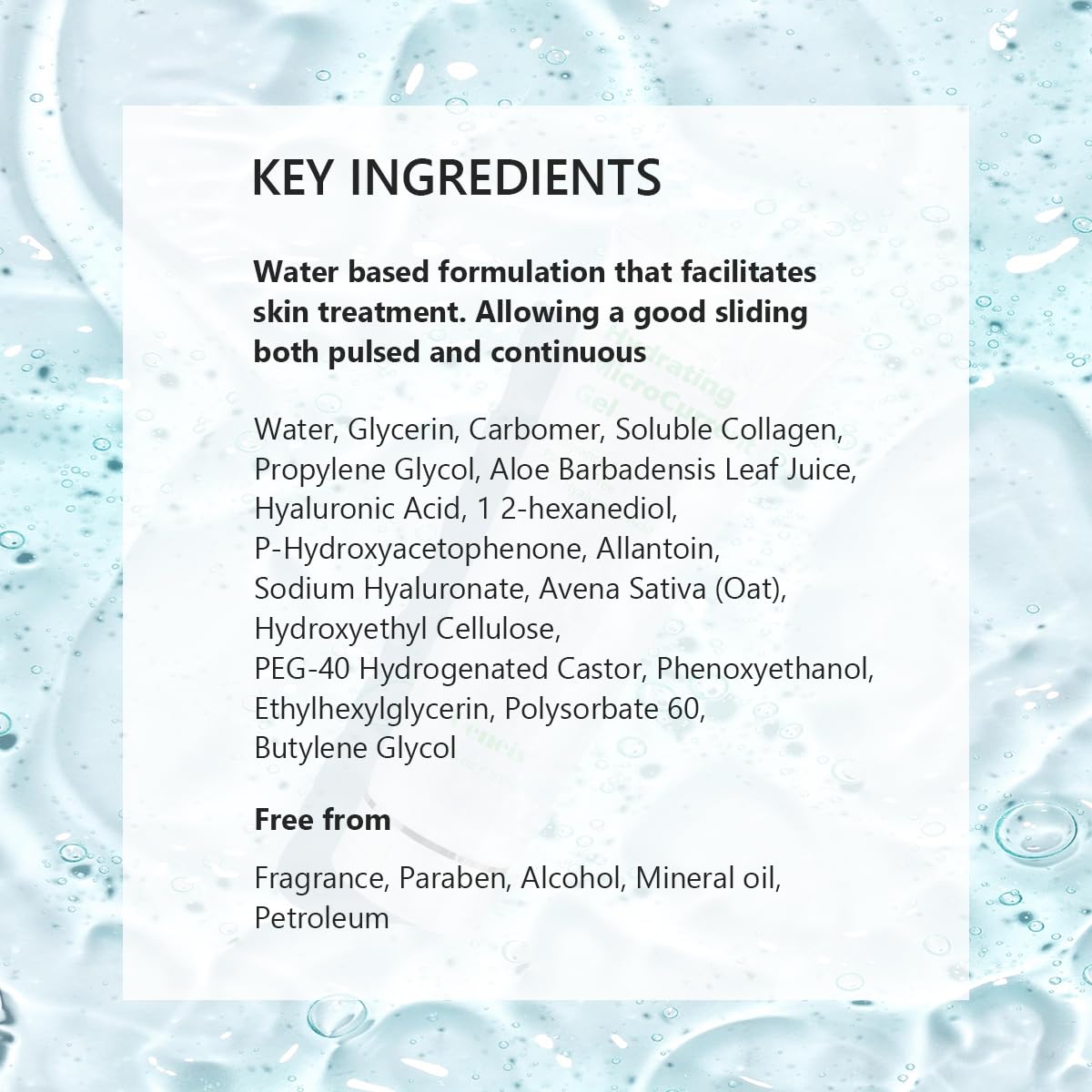 Oeneis Hyaluronic Acid hydration close-up highlighting moisturizing ingredient.