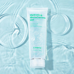 Oeneis Hydrating Microcurrent Gel back view showing fragrance-free formula for sensitive skin.