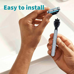 OENUASG portable razor handle is travel-friendly for on-the-go grooming.