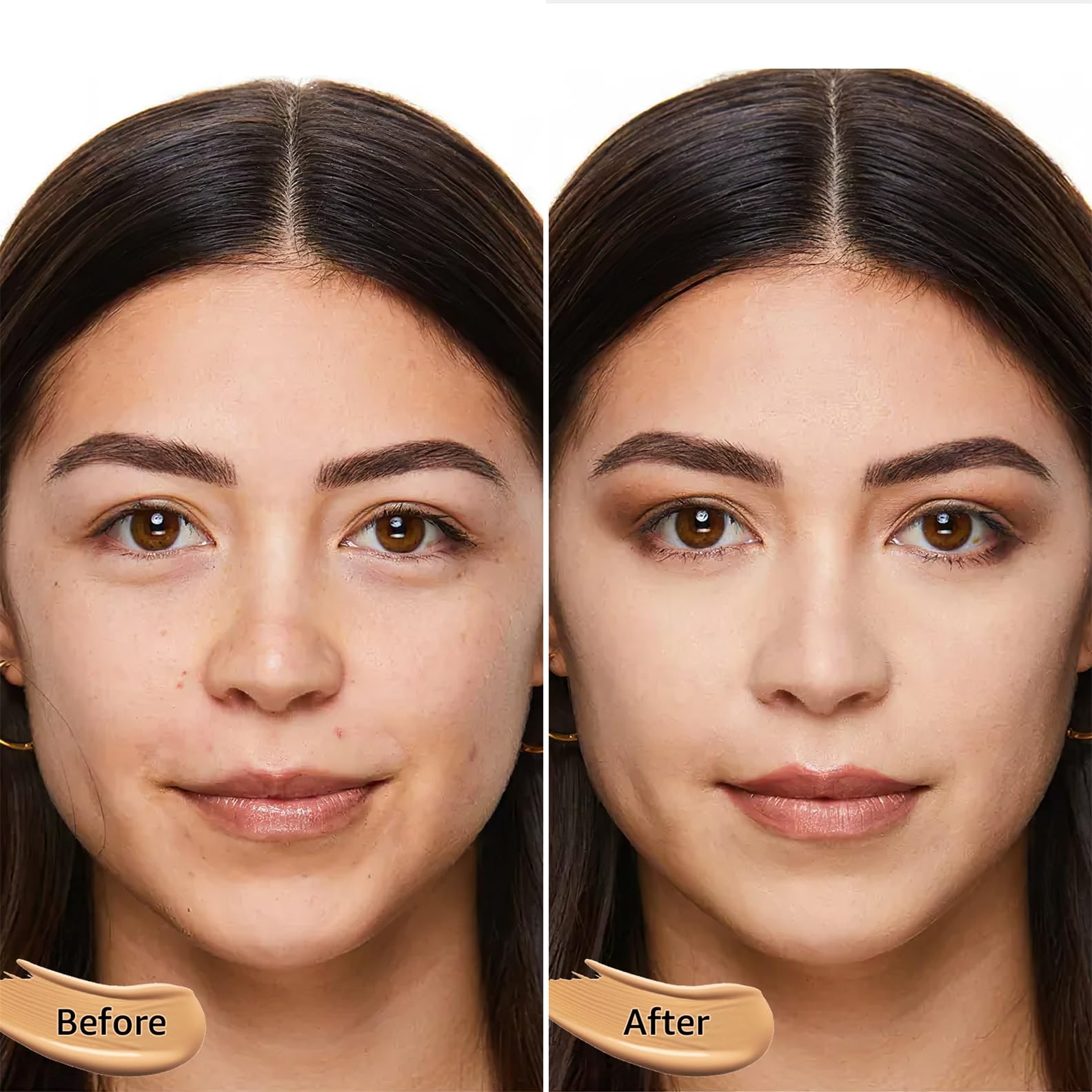 OETUIOW BB cream sponge aids easy blending for a natural finish.