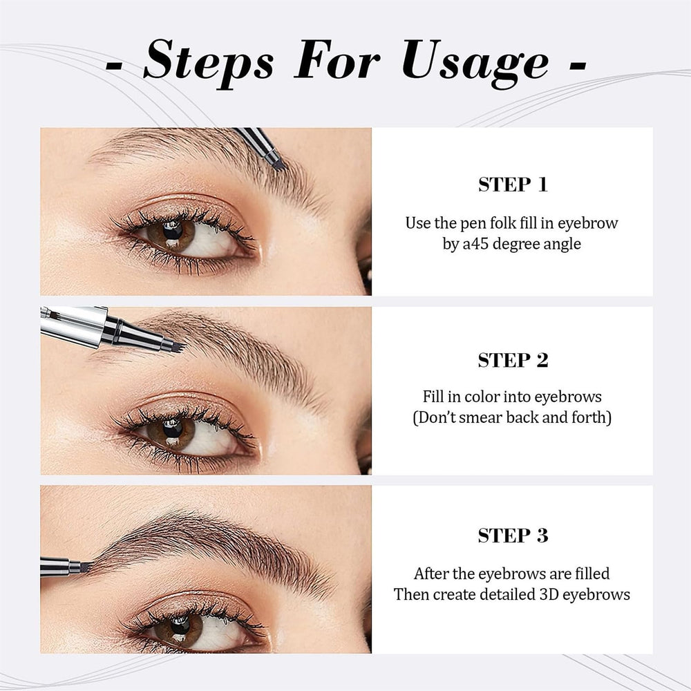 OETUIOW application close-up showing easy, controlled brow strokes.