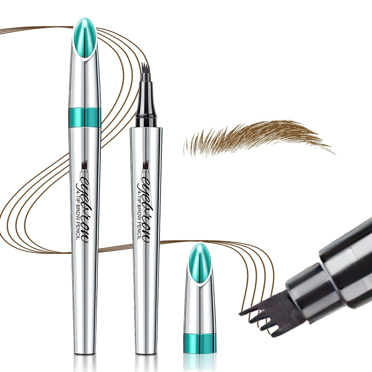 OETUIOW eyebrow microblading pen cap keeps liquid secure for travel.