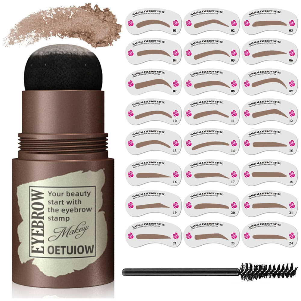 OETUIOW eyebrow stamp kit with 24 styles for versatile daily looks
