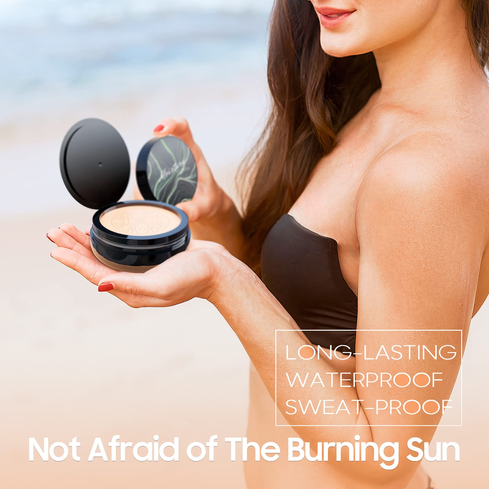 OETUIOW Mushroom head sponge image, water-activated for a softer, skin-friendly application.