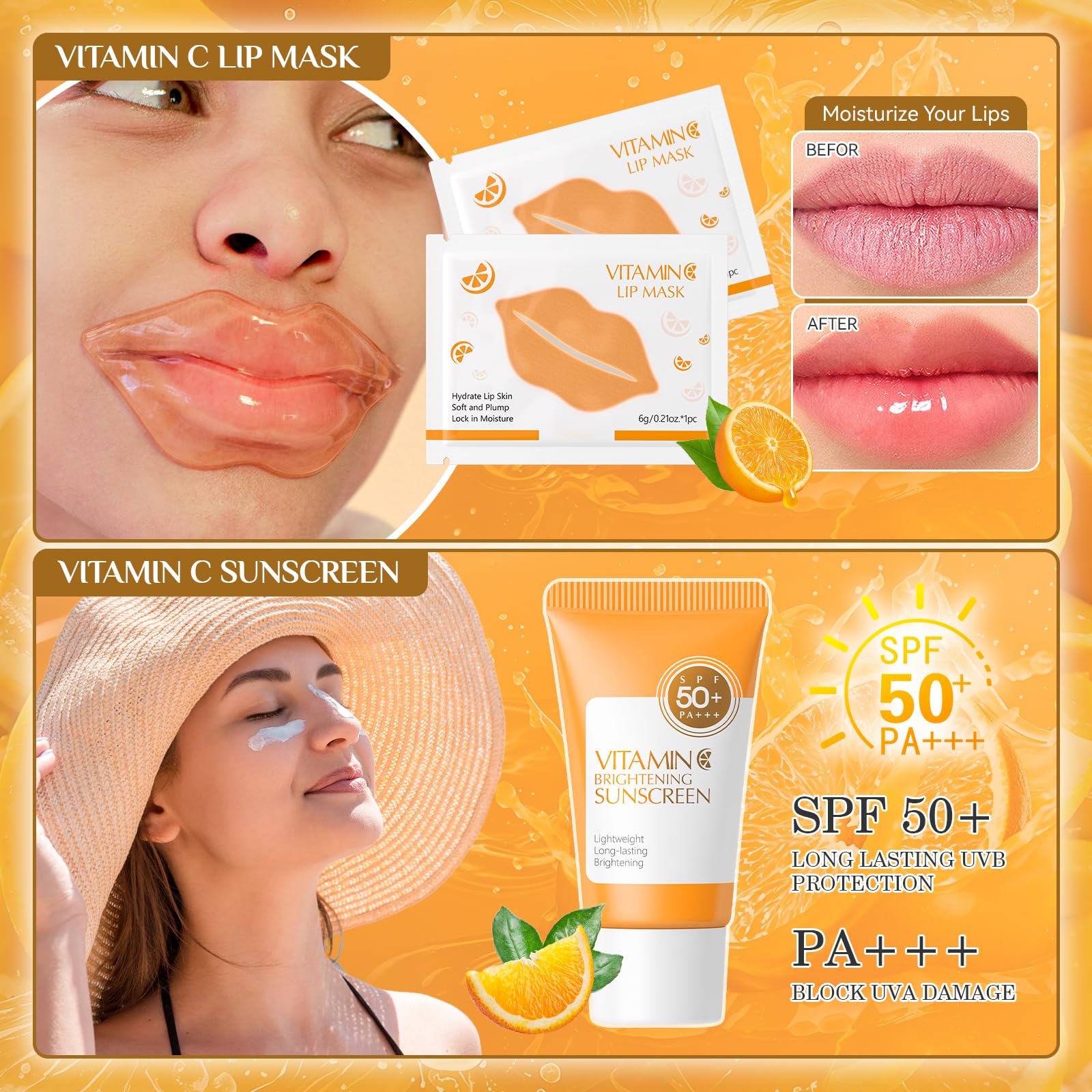 Ofanyia Vitamin C Set Lip Mask hydrates and soothes lips