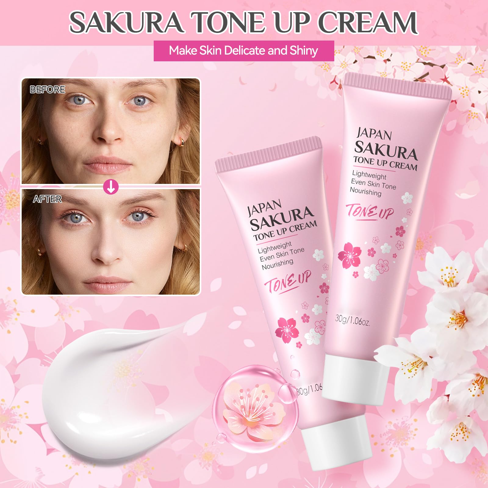 Ofanyia Sakura facial cleansing brush for smooth cleansing.