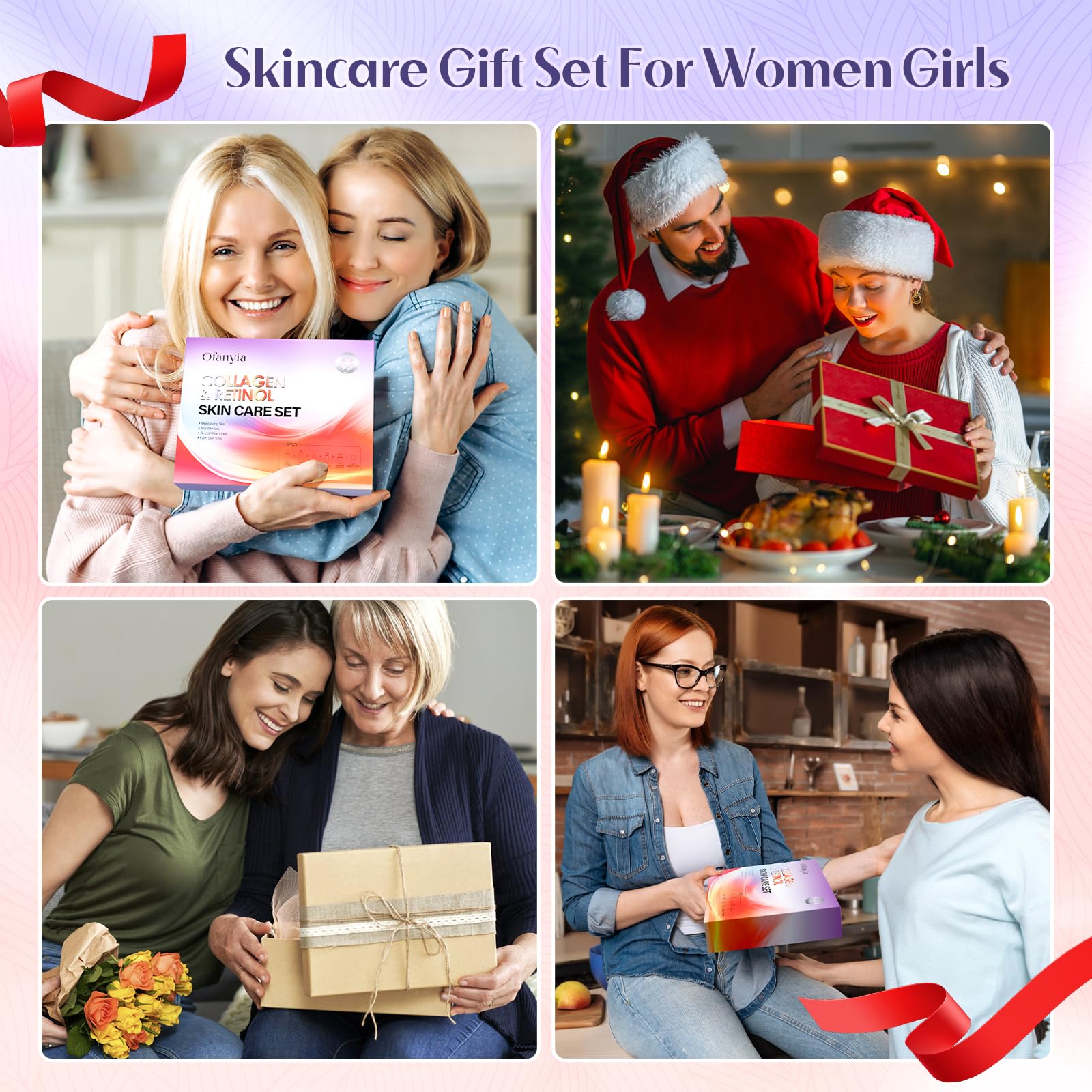 Ofanyia skincare set box highlights full routine and gift-ready presentation.