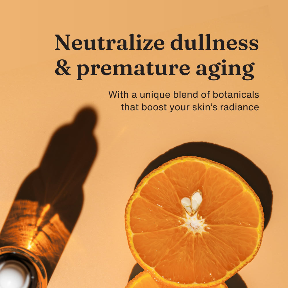 Offernova serum applied on face, eyes, and neck for daily care and balance