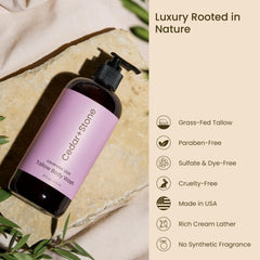 Ingredients reveal USDA organic oils, aloe vera, green tea, and pomegranate for nourishment.