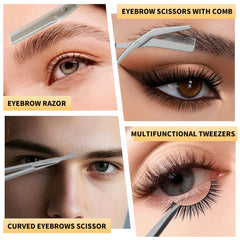 OFIDUS brow scissors with built-in comb for quick brow shaping.