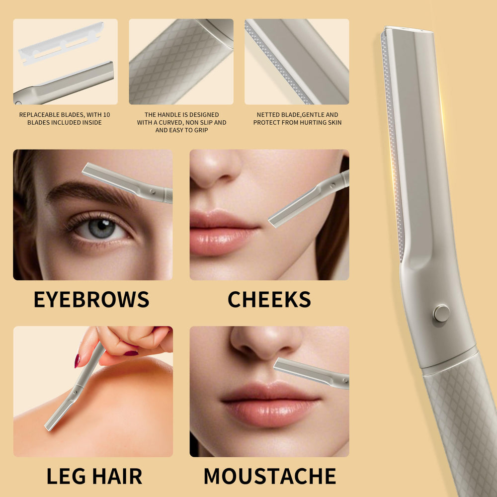 OFIDUS curved scissors highlight precision for brows and nails.