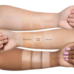 Ofra Highlighter The Hills pearl-glow texture for seamless luminosity.