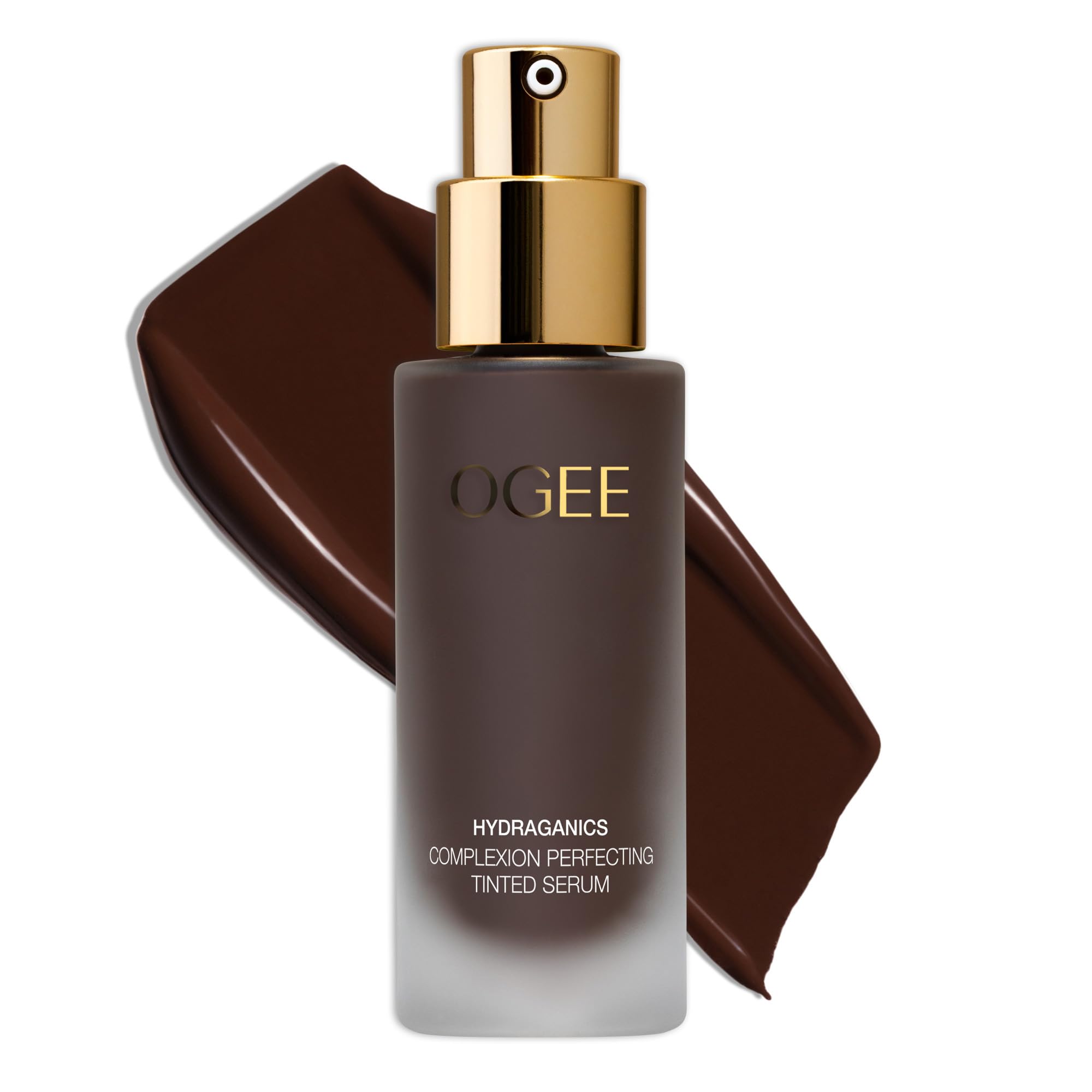 Ogee Complexion Perfecting Foundation bottle shows natural, skin-like finish for daily wear.