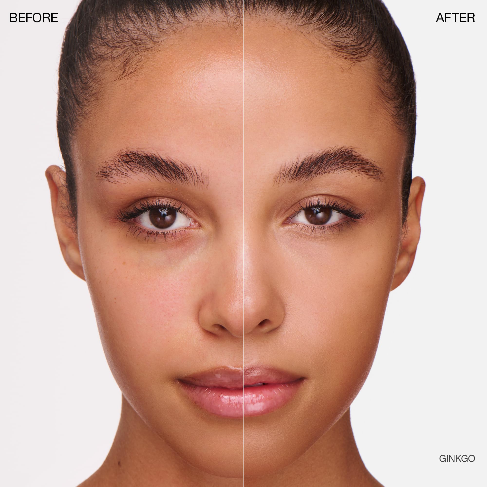 Ogee foundation spread on the face for a smooth, even look.