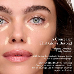 Ogee Complexion Perfecting Under Eye Concealer swatch on skin shows Maple 8.25N with golden-bronze undertones.