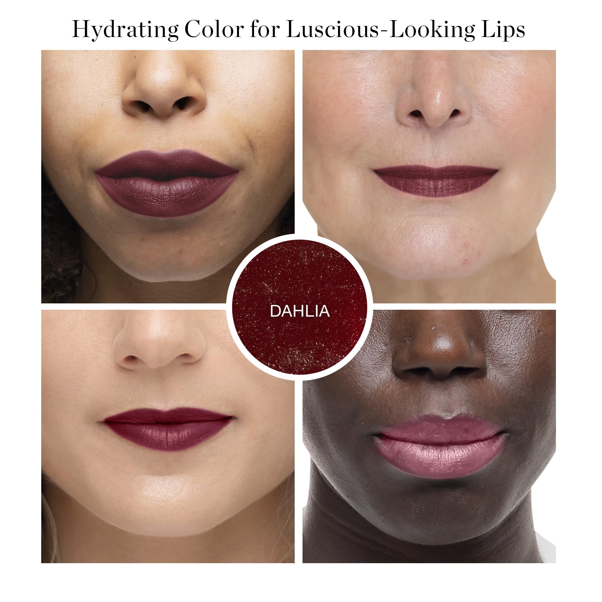 Ogee Dahlia lip oil swatches reveal buildable color and glow.