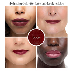 Ogee Dahlia lip oil swatches reveal buildable color and glow.