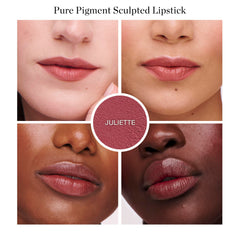 Ogee Full Bloom Juliette lipstick swatch reveals vibrant pink color for long-lasting wear