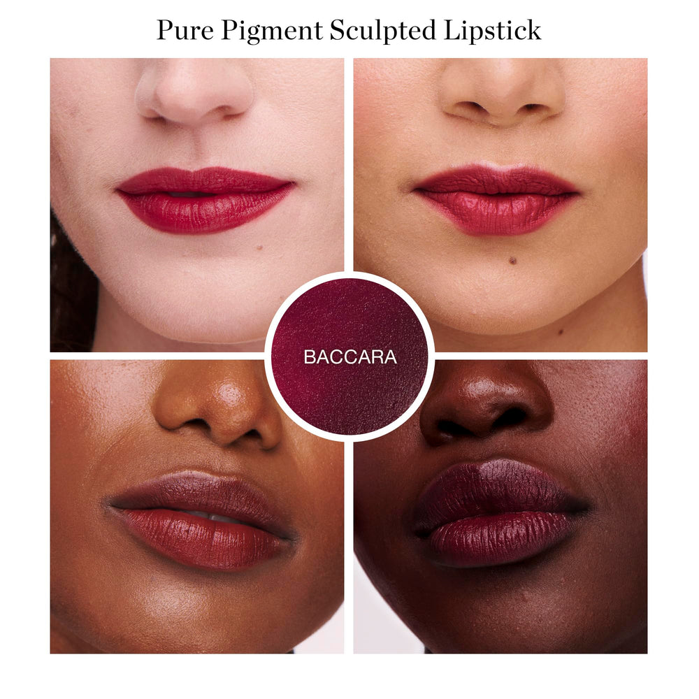 Ogee Full Bloom Lipstick application close-up shows creamy texture for even coverage.