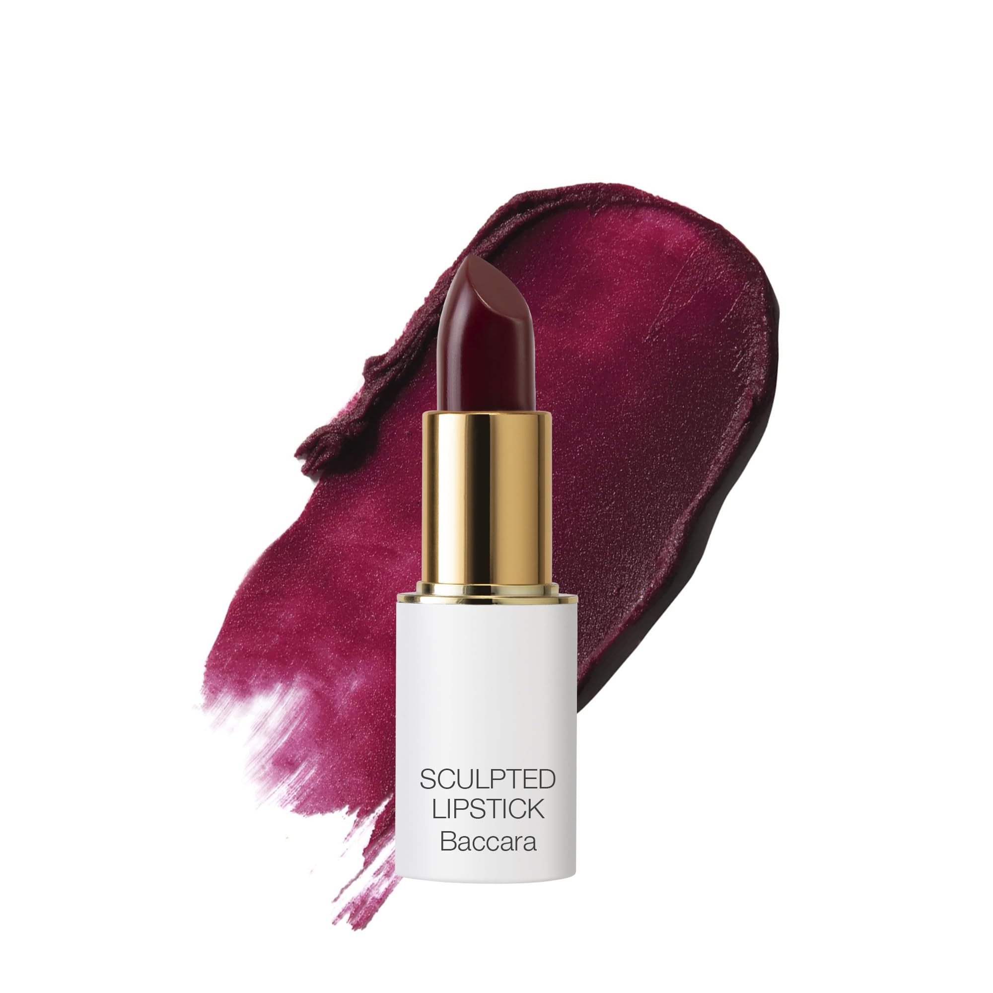 Ogee Full Bloom Lipstick Bacarra Deep Wine swatch for a rich, velvety finish.