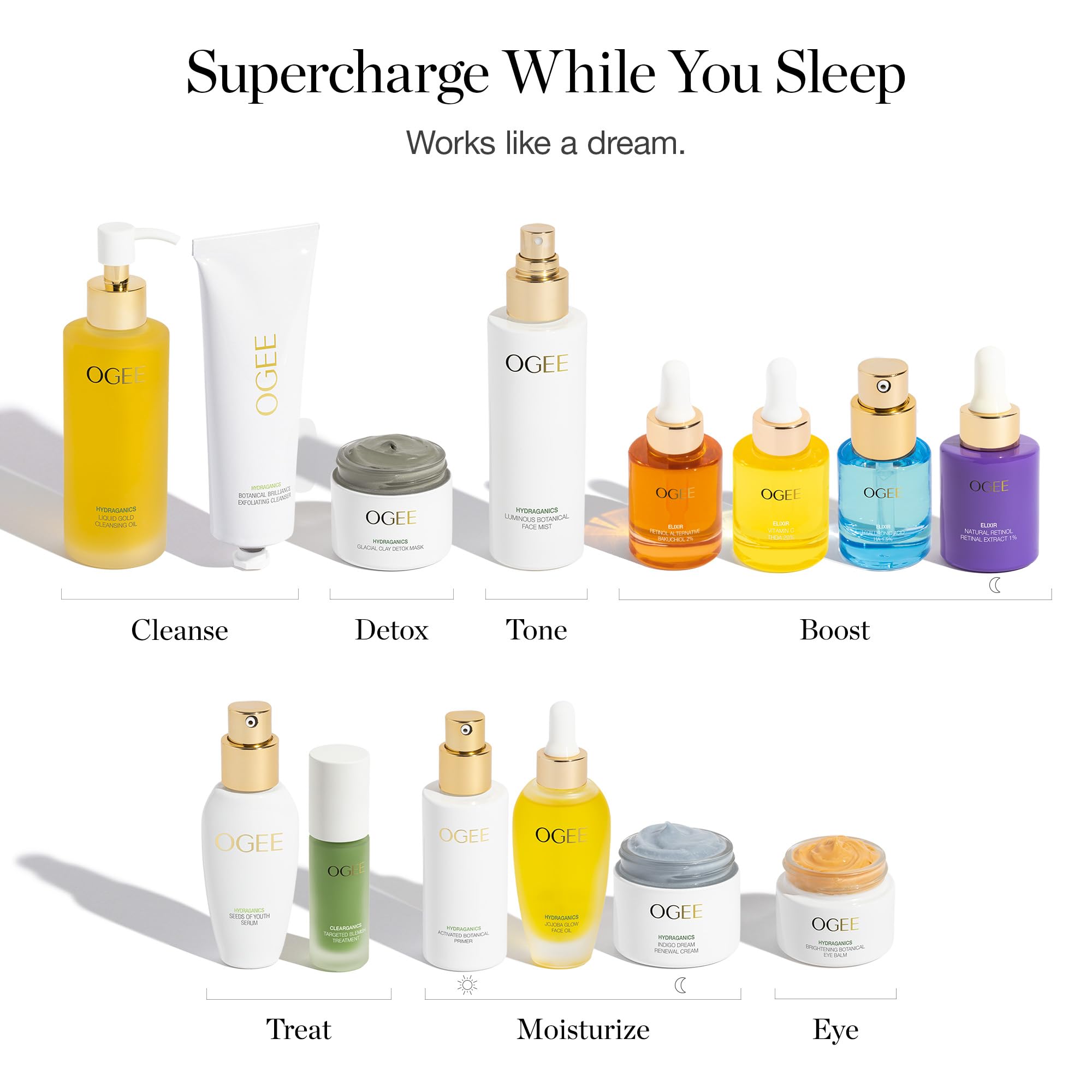 Ogee Indigo Dream Renewal Cream packaging emphasizes organic sourcing.