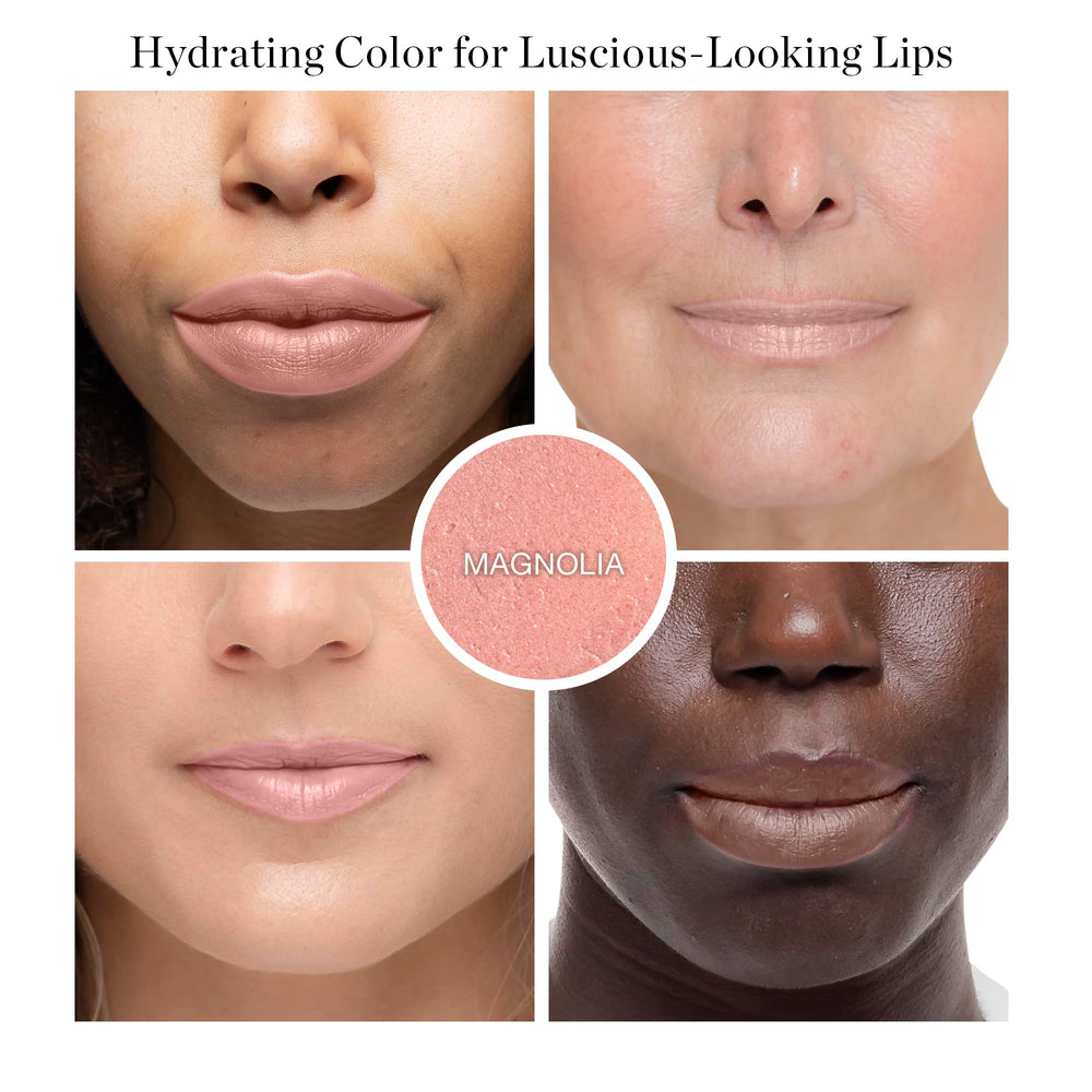 Texture melt of Ogee Magnolia lip oil highlights silky glide