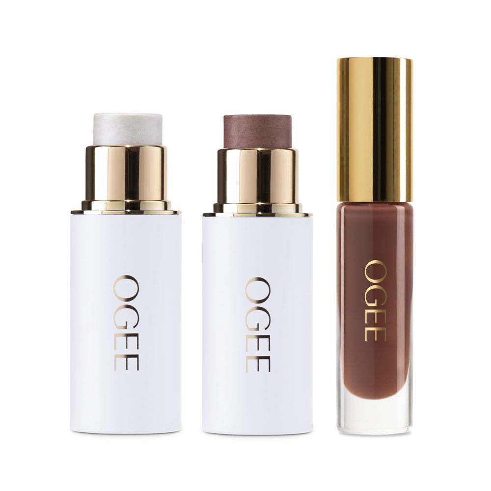 Ogee Night Out Trio copper face stick showing creamy texture for natural radiance