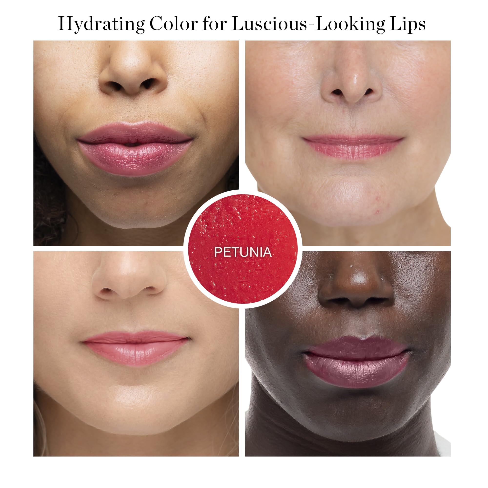 Ogee Petunia Lip Oil dispense stream delivering hydrating tint