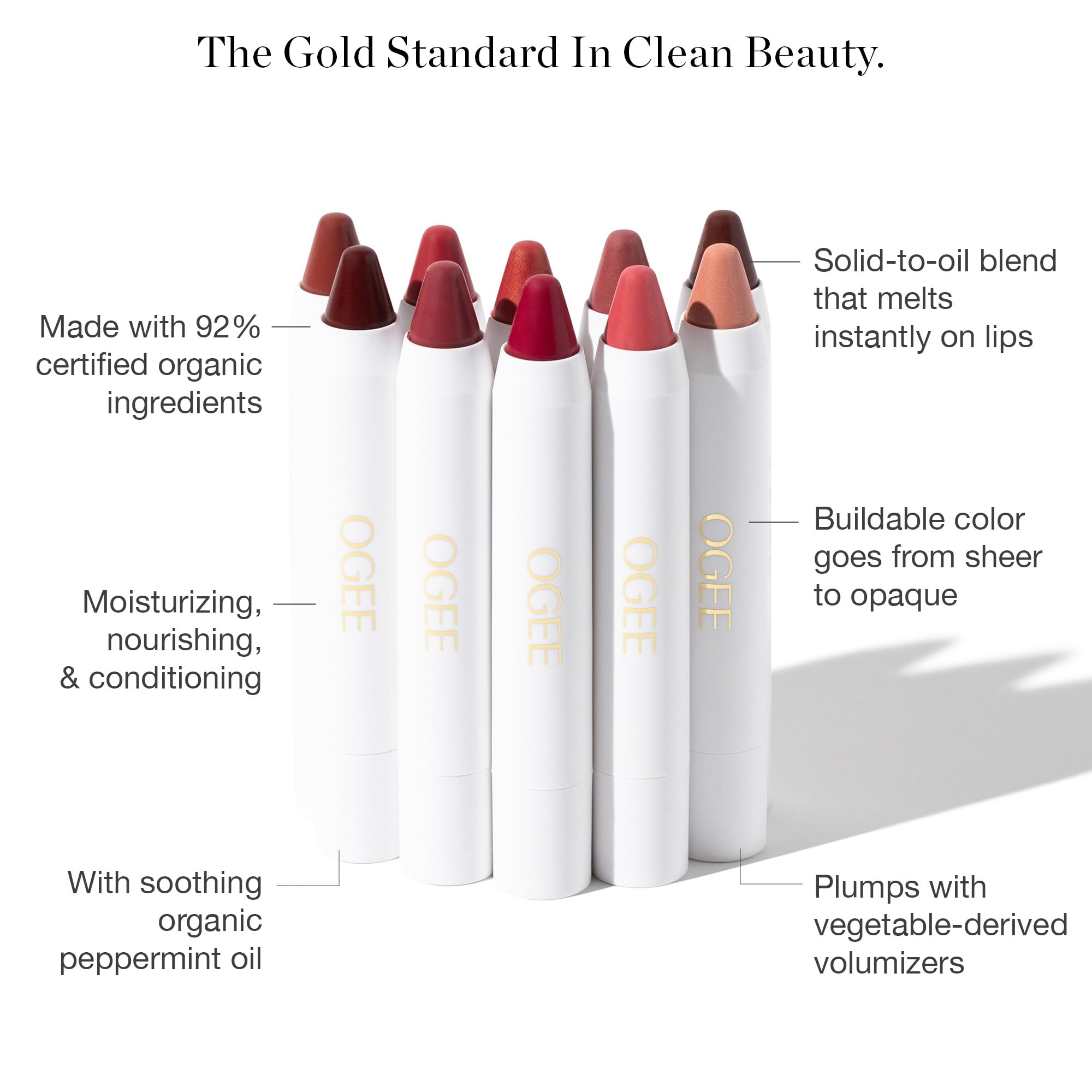 Ogee Petunia Lip Oil swatch demonstrating buildable color