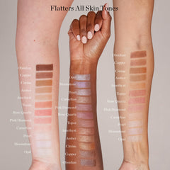 Ogee Sculpted Face Stick Obsidian cheek swatch reveals natural bronze tone