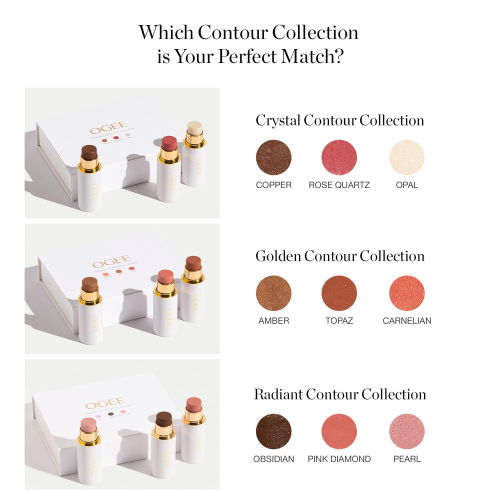 Ogee Sculpted Face Stick OPAL STARLIGHT WHITE matte-finish look for refined pores.