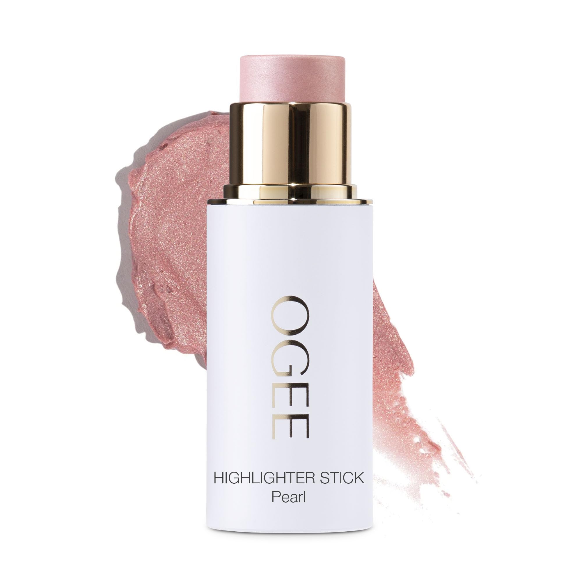 Ogee Sculpted Face Stick Pearl Shimmer in application delivers natural glow.