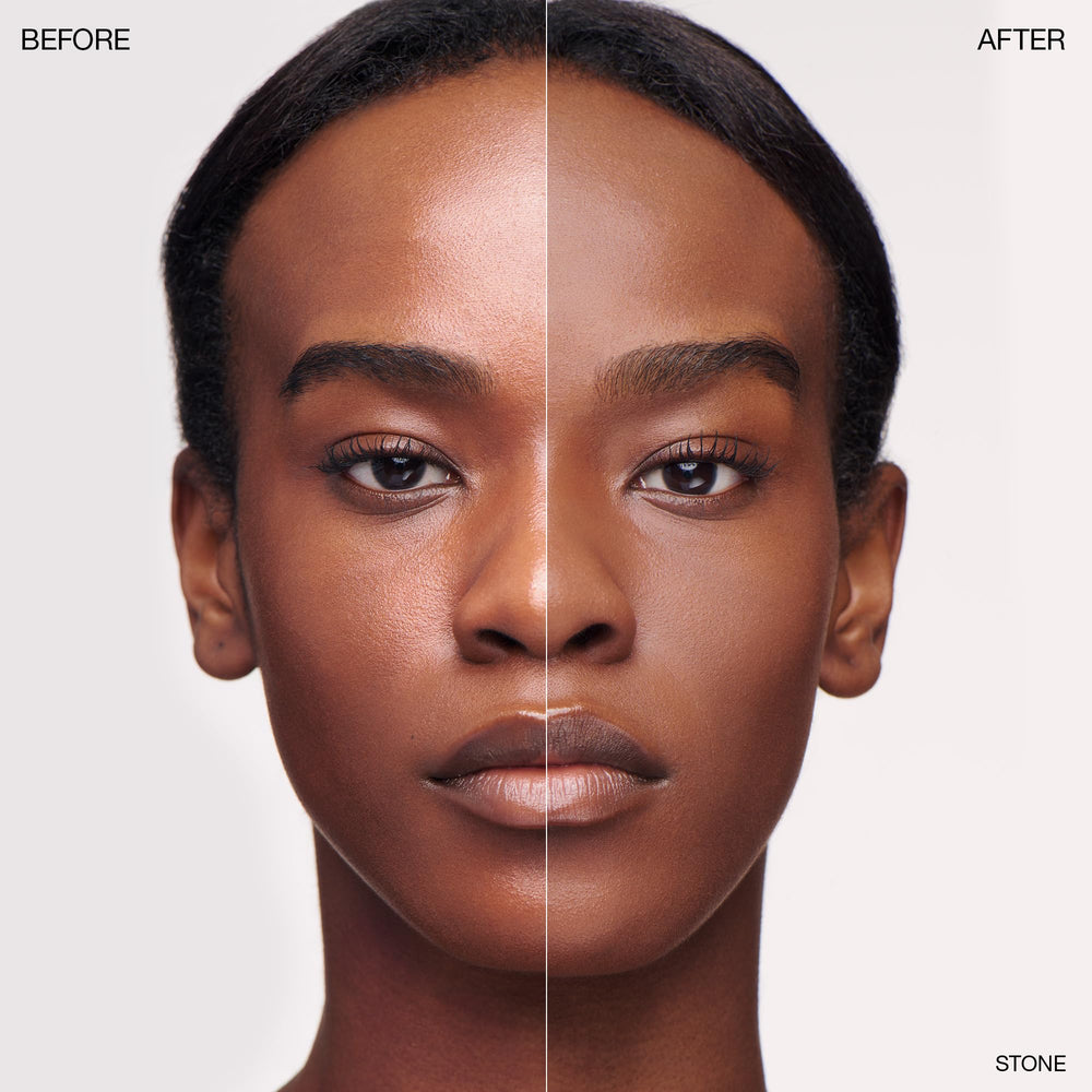 Close-up of powder texture for soft blurring and shine control.