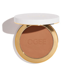 Ogee Sculpted Skin Setting Powder in Sienna case for travel-ready look